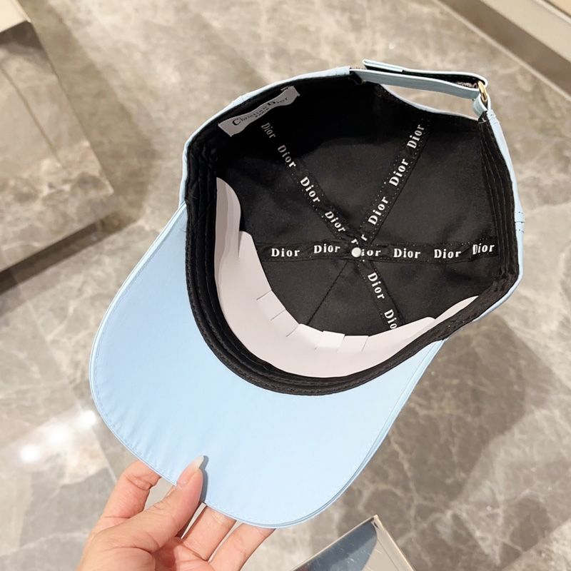 Dior Baseball Cap Christian Dior Couture Motif Cotton Sky Blue - Image 3