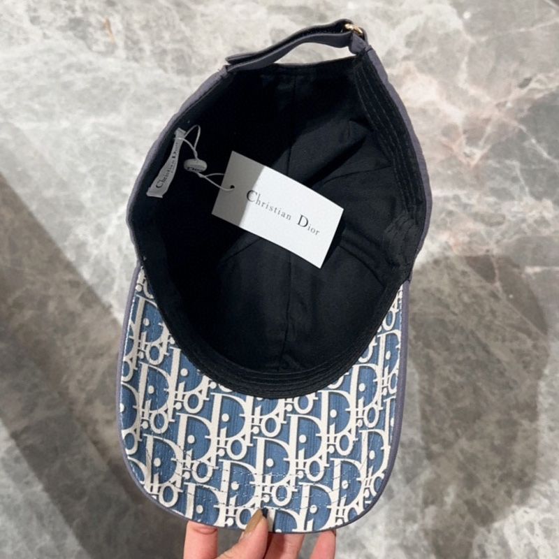 Dior Baseball Cap Dior Oblique Motif Cotton Grey - Image 3