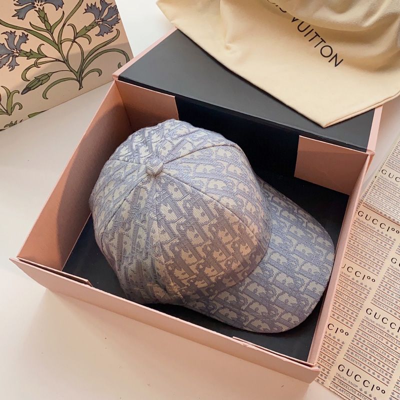 Dior Baseball Cap Oblique Motif Canvas Grey - Image 2