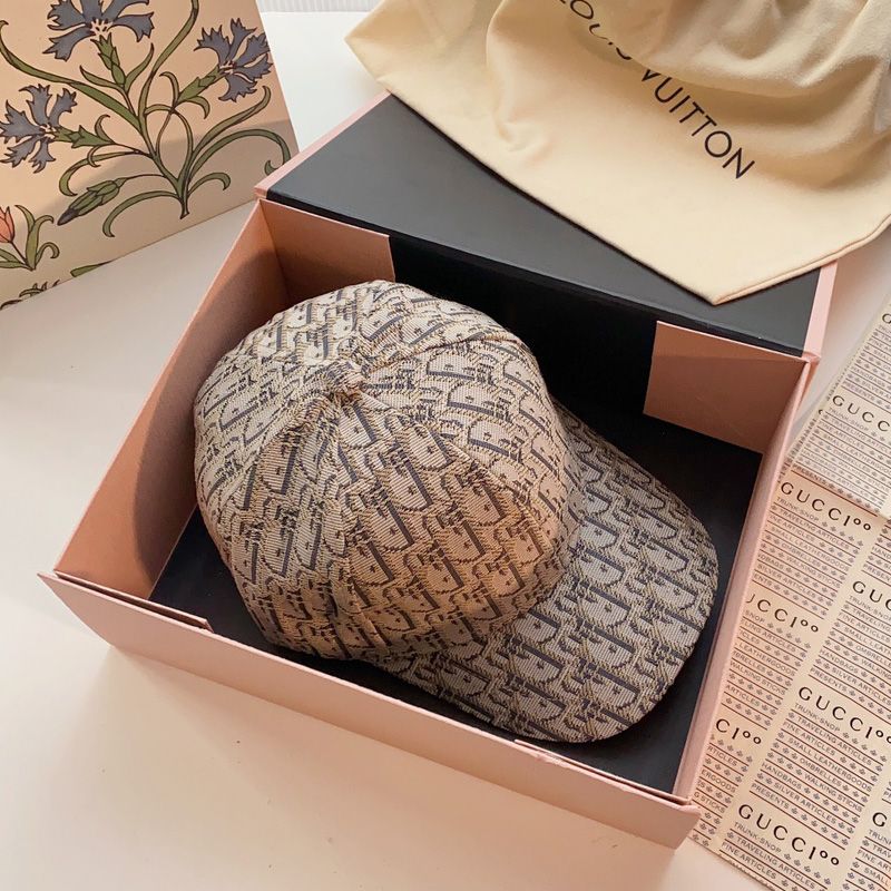 Dior Baseball Cap Oblique Motif Canvas Khaki - Image 2