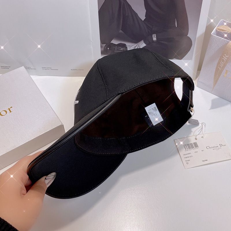 Dior Baseball Cap Shawn Logo Motif Cotton Black - Image 2