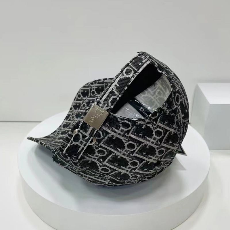 Dior Baseball Cap Shawn Logo Oblique Motif Canvas Black - Image 2