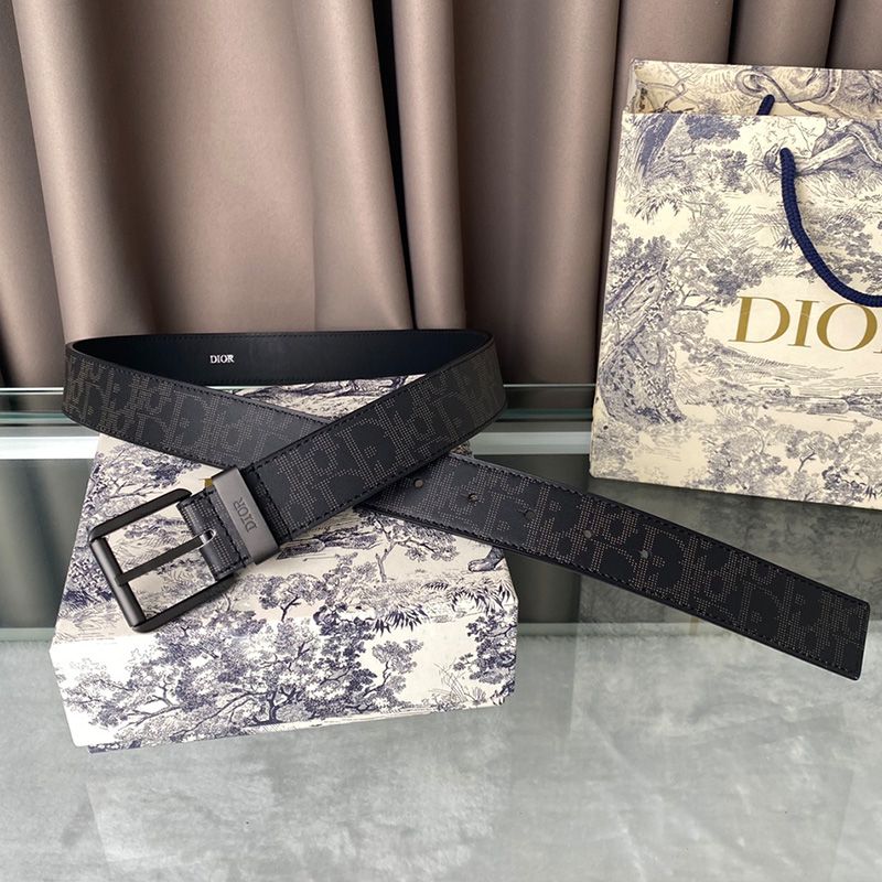 Dior Belt Oblique Calfskin Black - Image 2