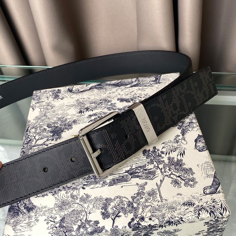 Dior Belt Oblique Calfskin Black/Silver - Image 3