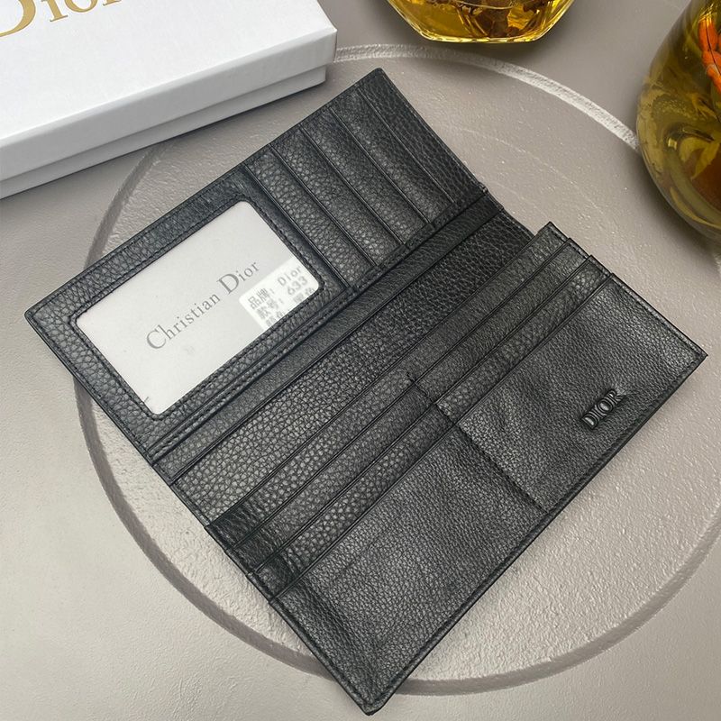 Dior Bi-Fold Long Card Holder CD Diamond Motif Canvas Black - Image 3