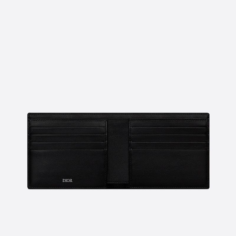 Dior Bi-Fold Wallet CD Diamond Motif Canvas Black - Image 2