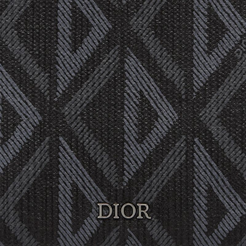 Dior Bi-Fold Wallet CD Diamond Motif Canvas Black - Image 3