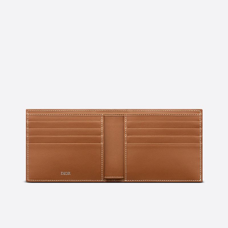 Dior Bi-Fold Wallet CD Diamond Motif Canvas Brown - Image 2