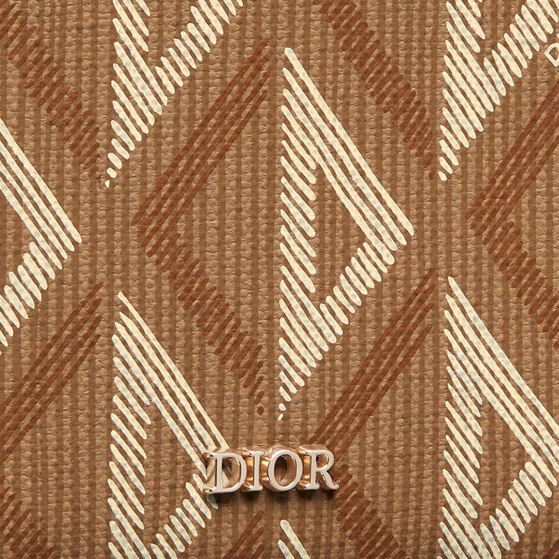Dior Bi-Fold Wallet CD Diamond Motif Canvas Brown - Image 3