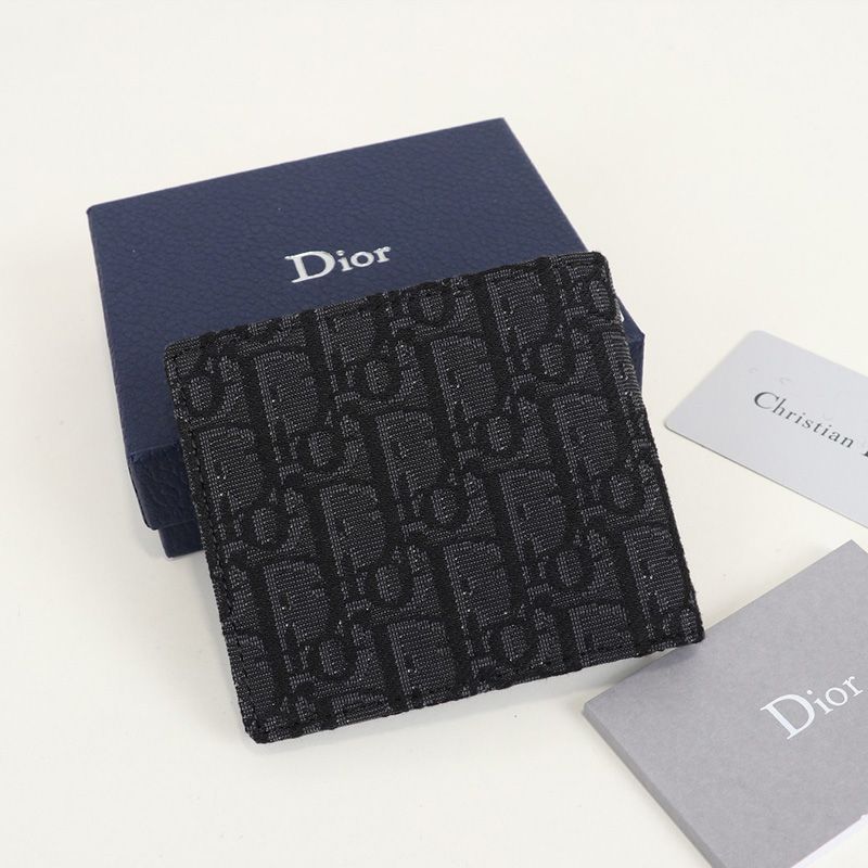 Dior Bi-Fold Wallet Oblique Motif Canvas Black - Image 2