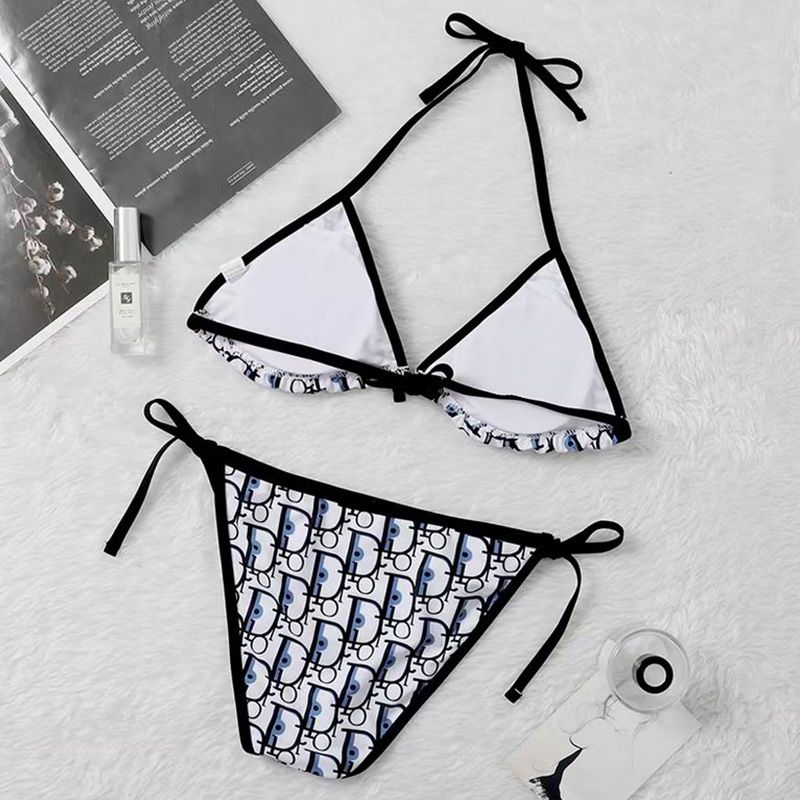 Dior Bikini Women Oblique Motif Lycra Black/White - Image 2