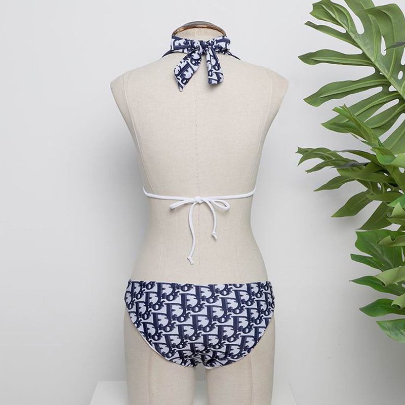 Dior Bikini Women Oblique with Number 2 Motif Lycra Black - Image 2