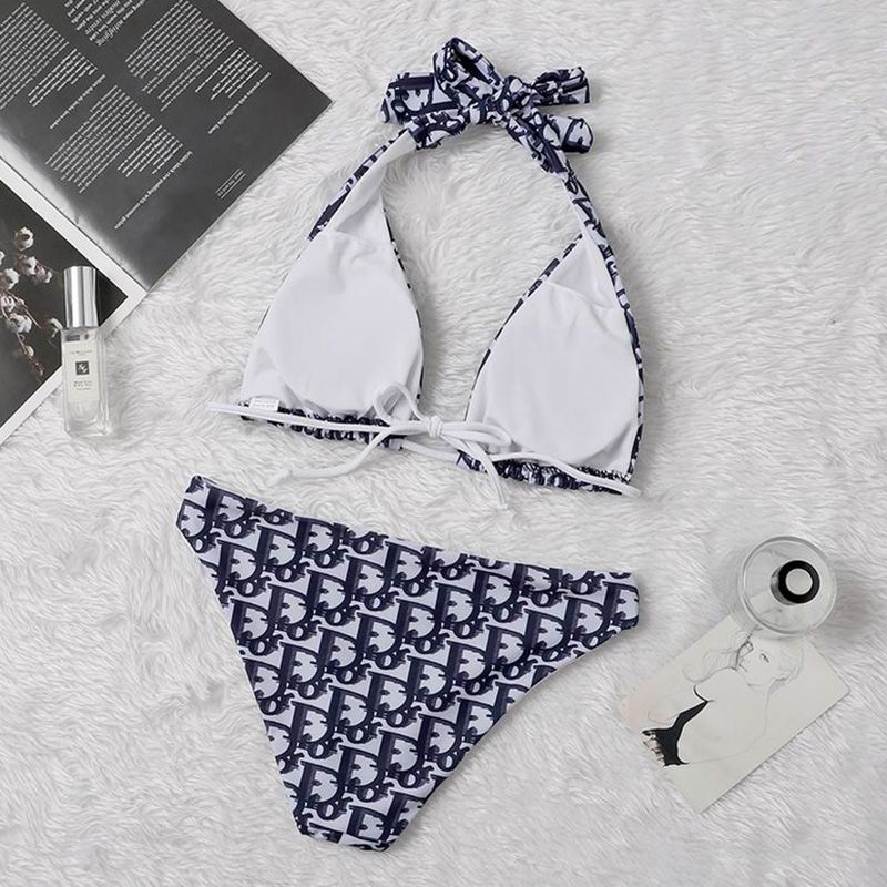 Dior Bikini Women Oblique with Number 2 Motif Lycra Black - Image 4