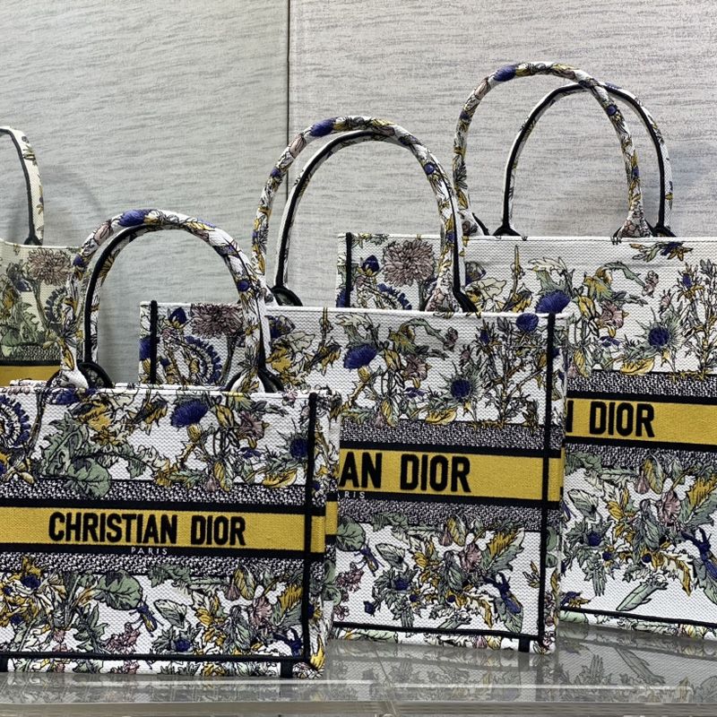 Dior Book Tote In Chardons Motif Canvas White - Image 5