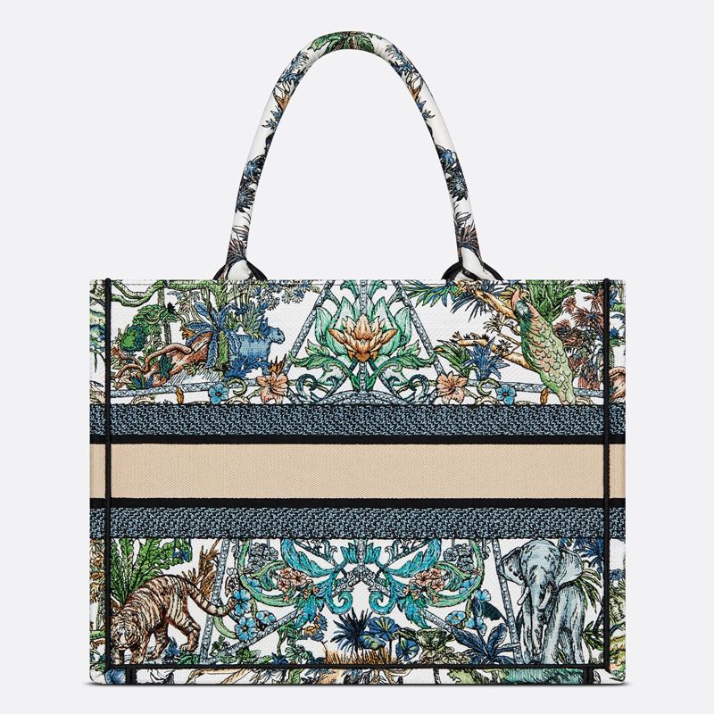 Dior Book Tote Etoile de Voyage Motif Canvas Multicolor - Image 3