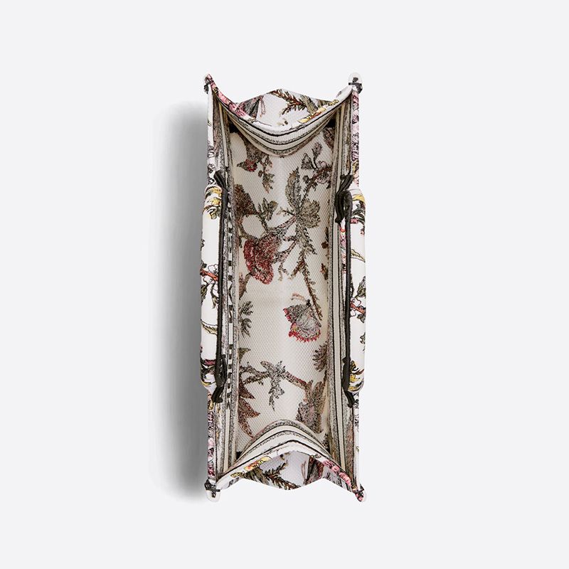 Dior Book Tote Jardin Botanique Motif Canvas White - Image 4