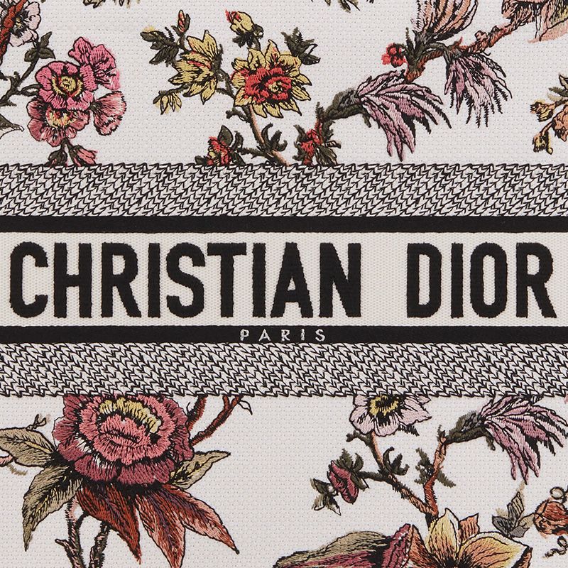 Dior Book Tote Jardin Botanique Motif Canvas White - Image 5