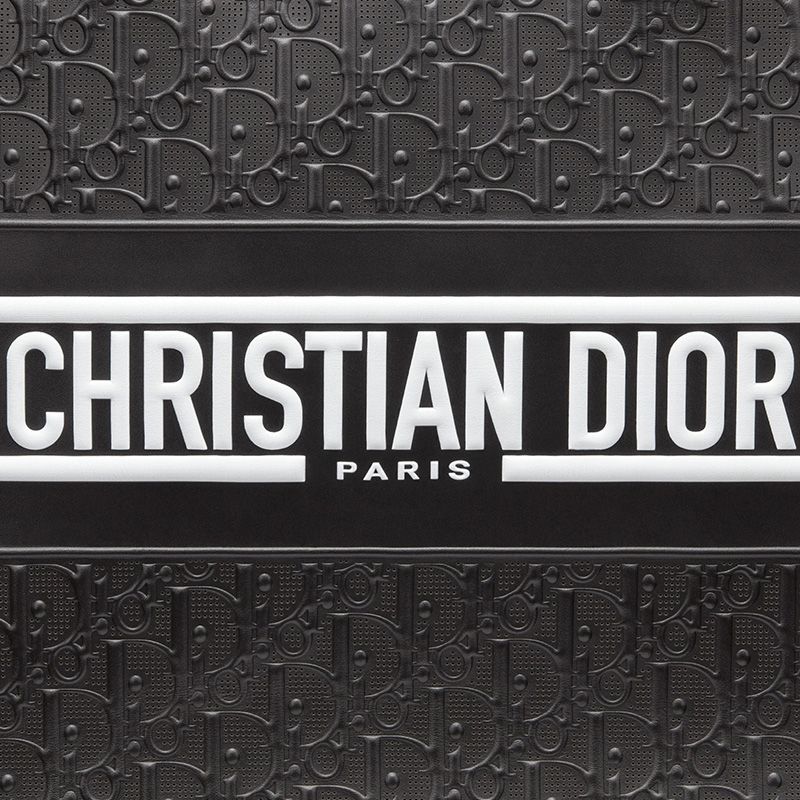 Dior Book Tote Oblique Embossed Calfskin Black/White - Image 5