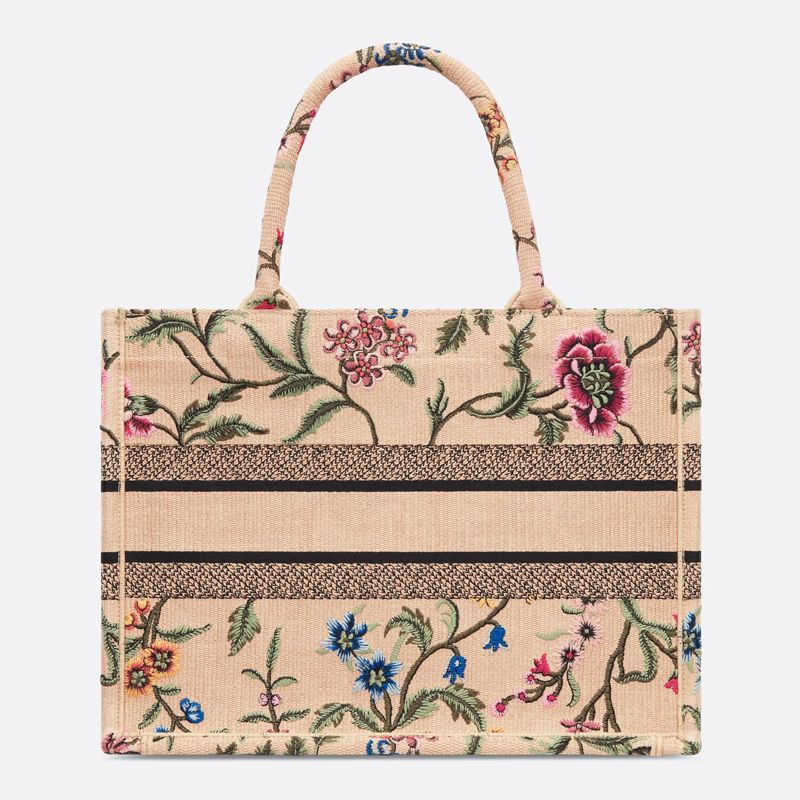 Dior Book Tote Petites Fleurs Motif Canvas Beige - Image 3