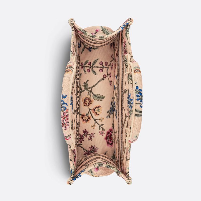 Dior Book Tote Petites Fleurs Motif Canvas Beige - Image 4