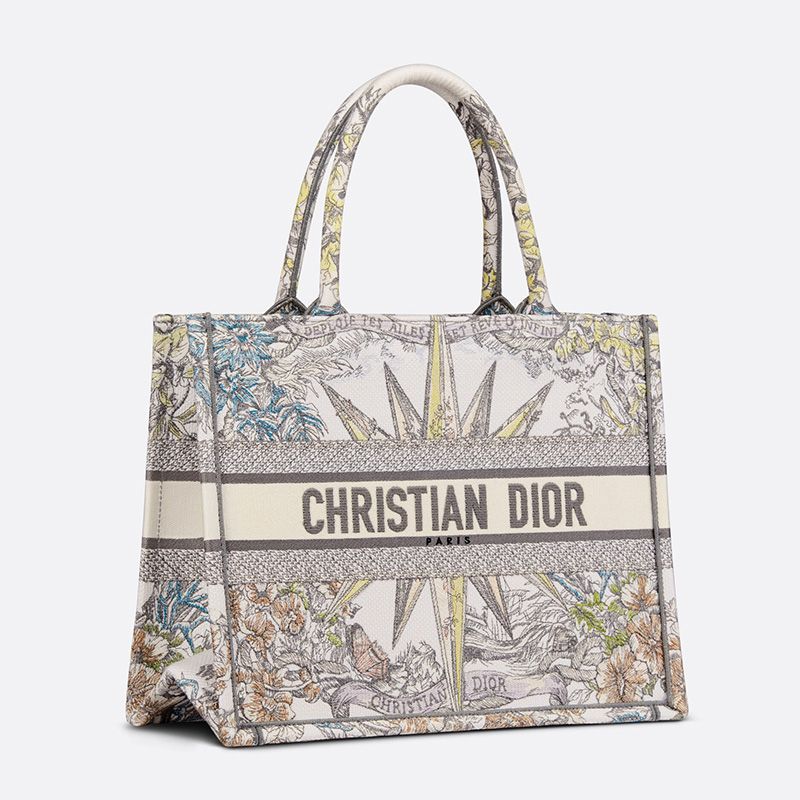 Dior Book Tote In Reve d'Infini Motif Canvas Beige - Image 2