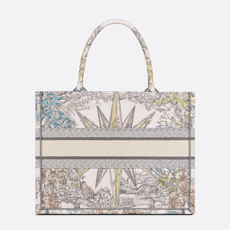 Dior Book Tote In Reve d'Infini Motif Canvas Beige - Image 3