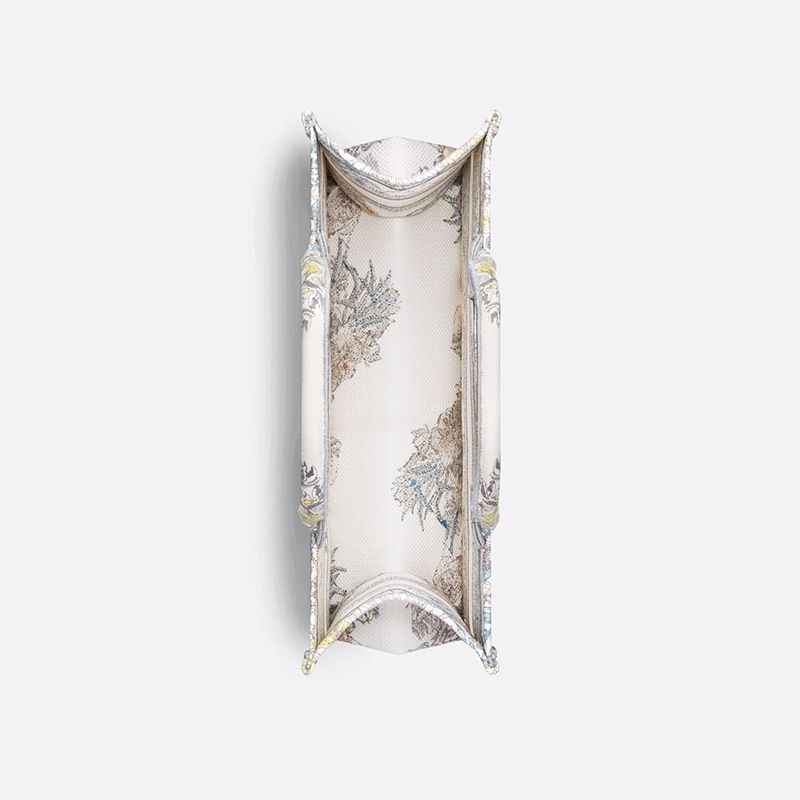 Dior Book Tote In Reve d'Infini Motif Canvas Beige - Image 4