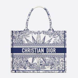 Dior Book Tote In Reve d'Infini Motif Canvas Blue
