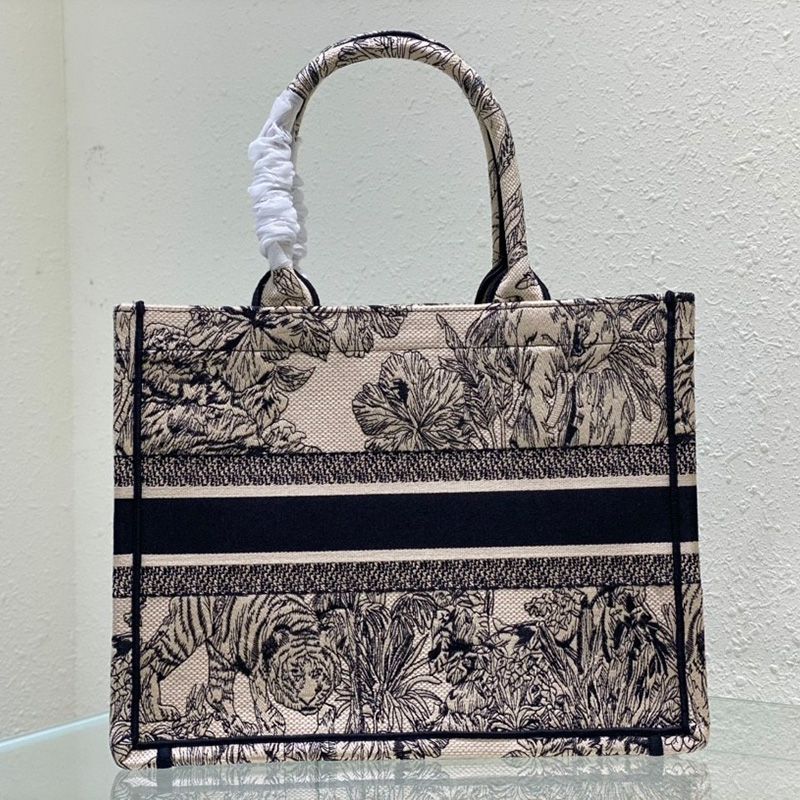 Dior Book Tote In Toile De Jouy Voyage Motif Canvas Beige - Image 3