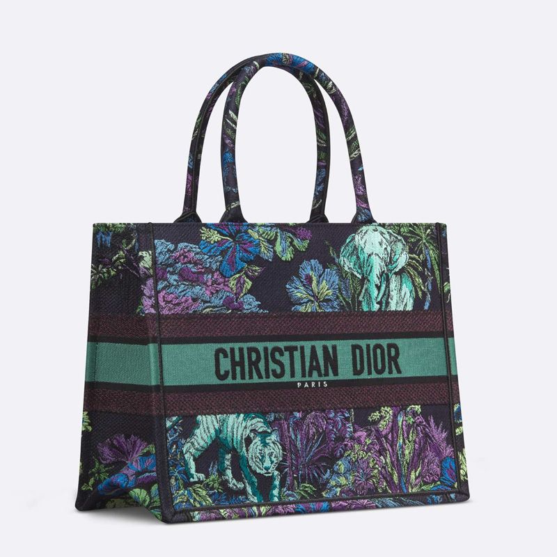 Dior Book Tote In Toile De Jouy Voyage Motif Canvas Blue - Image 2