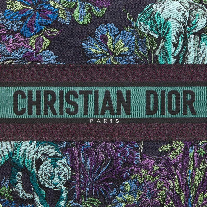 Dior Book Tote In Toile De Jouy Voyage Motif Canvas Blue - Image 5