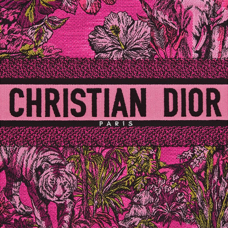 Dior Book Tote In Toile De Jouy Voyage Motif Canvas Rose - Image 5