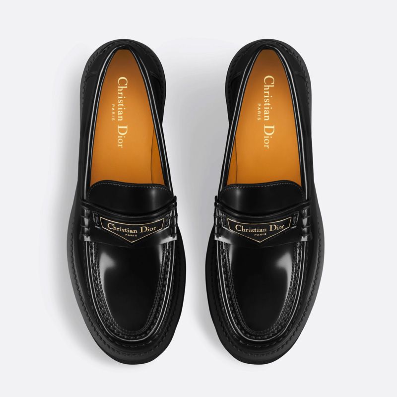Dior Boy Platform Loafers Women Brushed Calfskin Black - Image 2