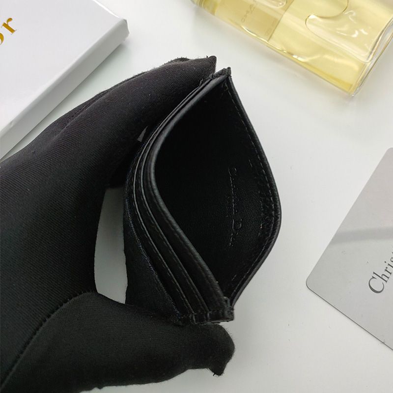 Dior Card Holder Oblique Motif Canvas Black - Image 3
