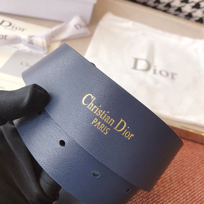Dior CD Belt Leather Blue - Image 3