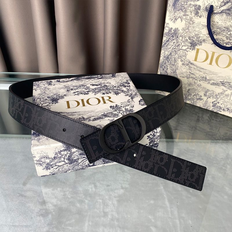 Dior CD Belt Oblique Calfskin Black - Image 2