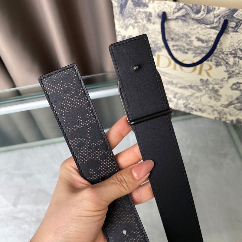 Dior CD Belt Oblique Calfskin Black - Image 3