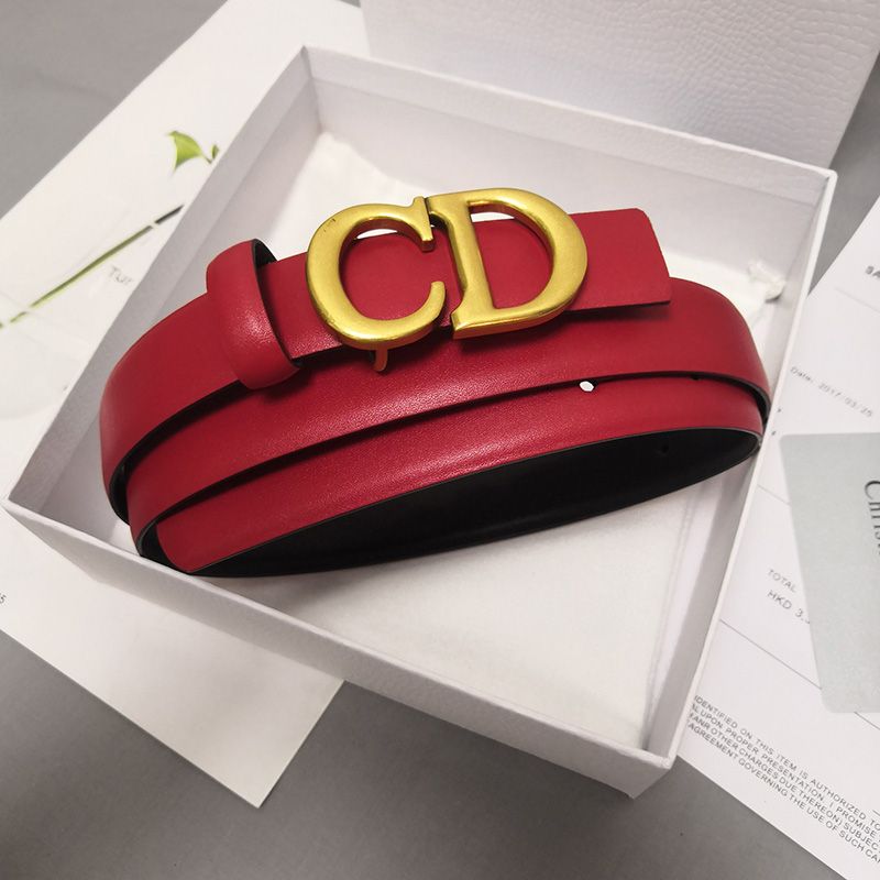 Dior CD Belt Patent Calfskin Red - Image 2