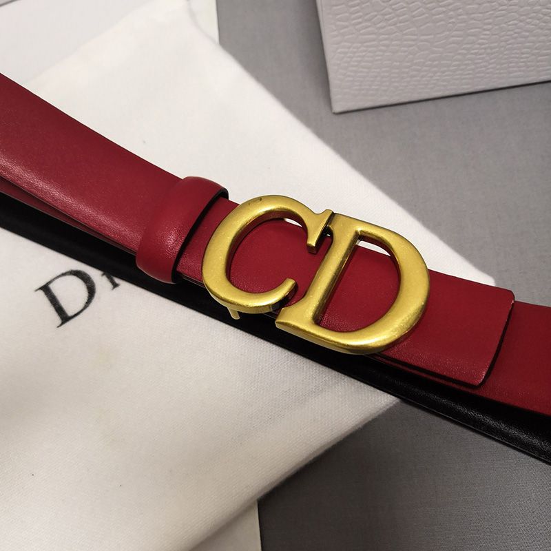 Dior CD Belt Patent Calfskin Red - Image 4