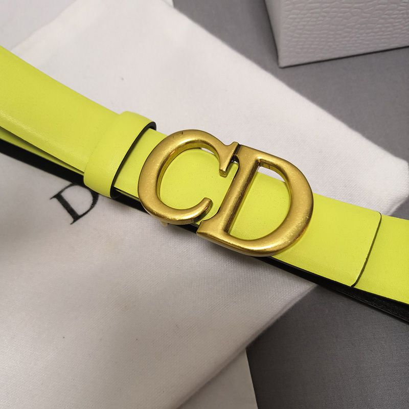 Dior CD Belt Patent Calfskin Yellow - Image 4