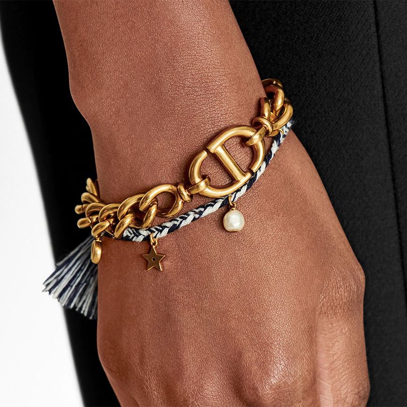 Dior CD Navy Bracelet Metal Gold - Image 3