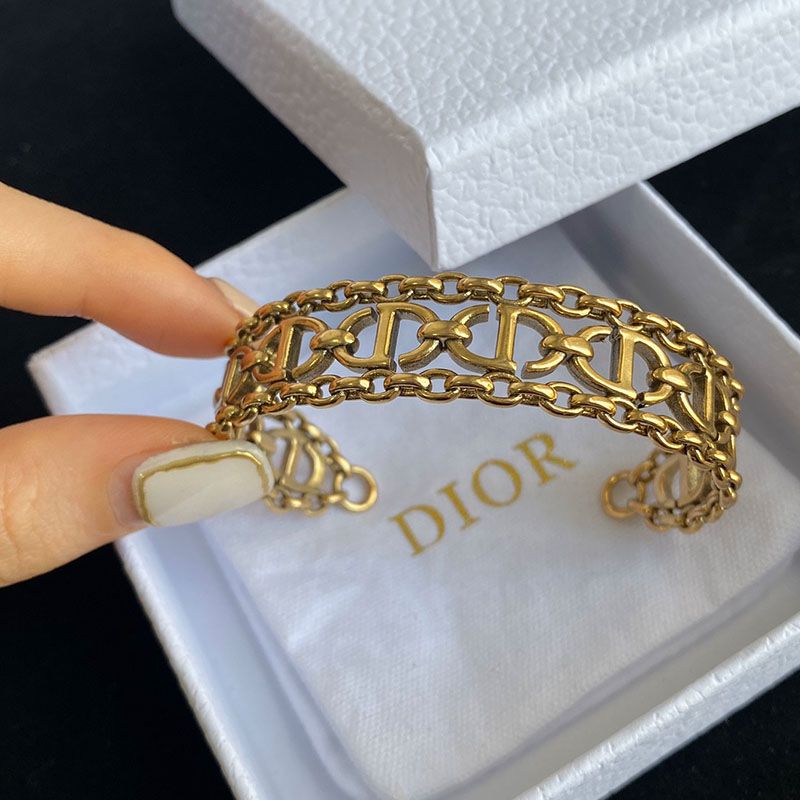 Dior CD Navy Bangle Metal Gold