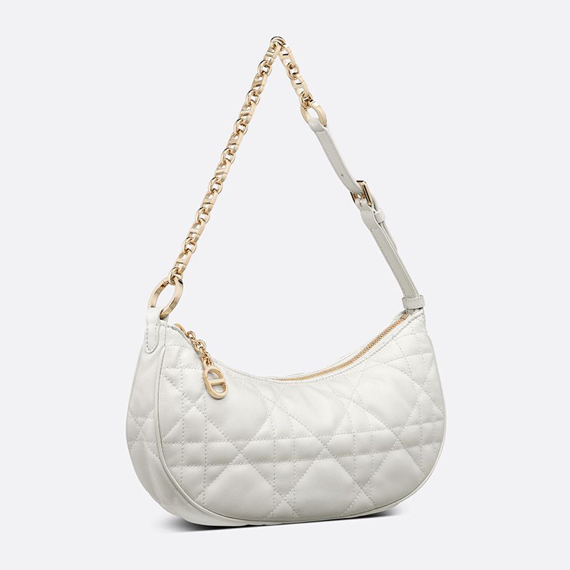 Dior CD Lounge Bag Cannage Lambskin White - Image 2