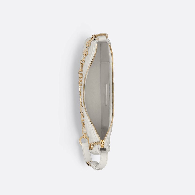 Dior CD Lounge Bag Cannage Lambskin White - Image 4