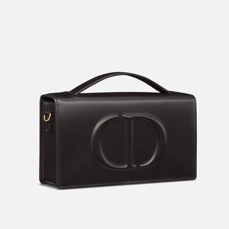 Mini Dior CD Signature Bag Calfskin Black - Image 2
