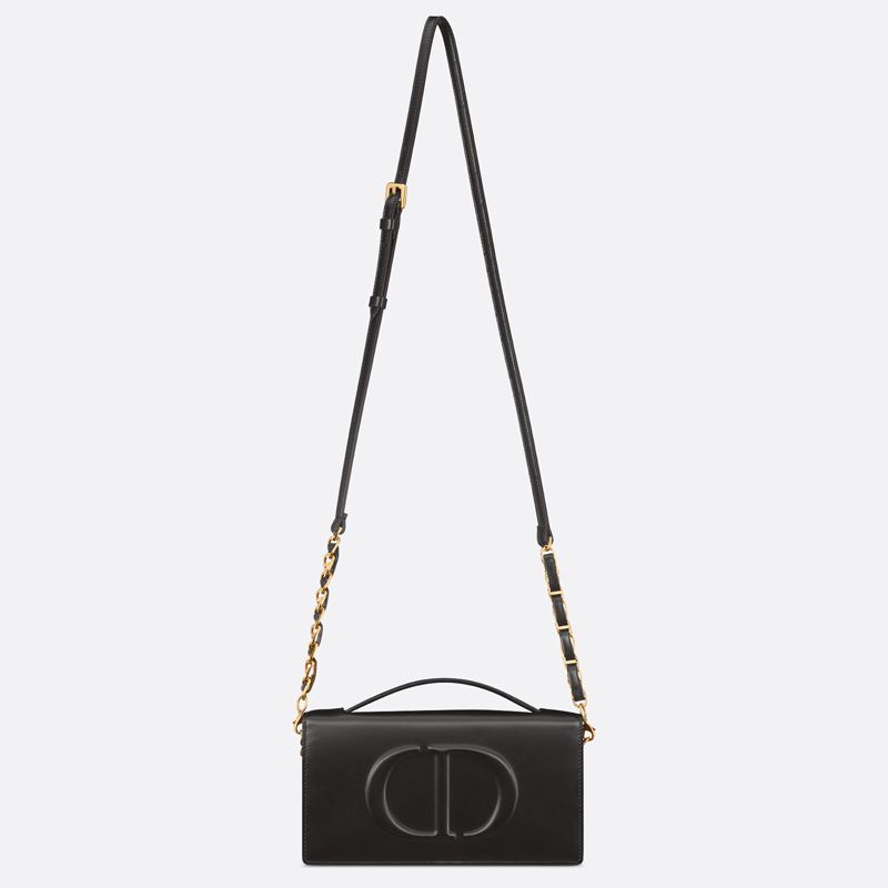 Mini Dior CD Signature Bag Calfskin Black - Image 5