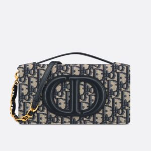 Mini Dior CD Signature Bag Oblique Motif Canvas Blue