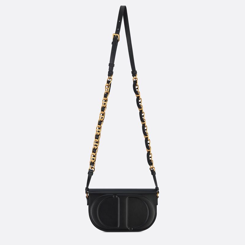 Mini Dior CD Signature Messenger Box Calfskin Black - Image 5