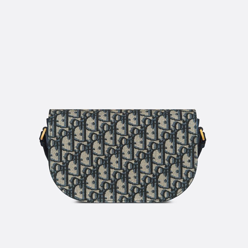 Mini Dior CD Signature Messenger Oblique Motif Canvas Blue - Image 3