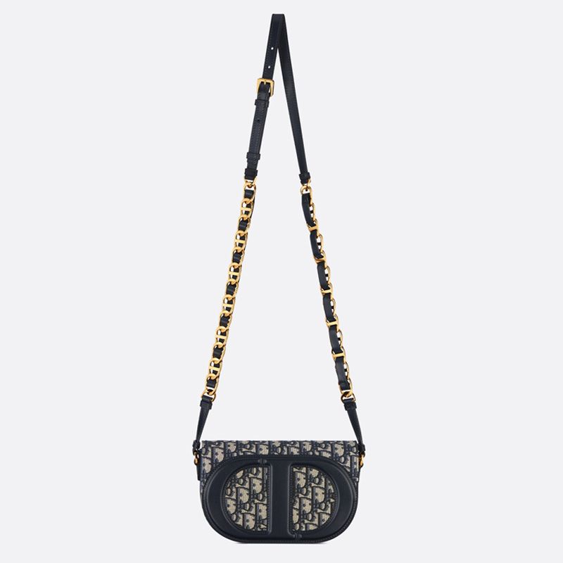 Mini Dior CD Signature Messenger Oblique Motif Canvas Blue - Image 5